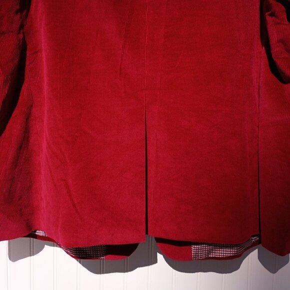 SADDLEBRED Jacket Mens 56R Sport Coat Red Corduroy 2 Button Christmas Blazer - Picture 6 of 16